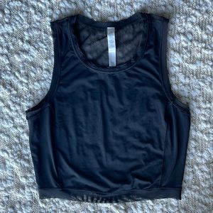 Lululemon Black Mesh Crop Tank